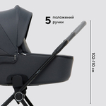 Детская коляска Rant Teo Soft 3 в 1 с автокреслом Evomax Grey Graphite