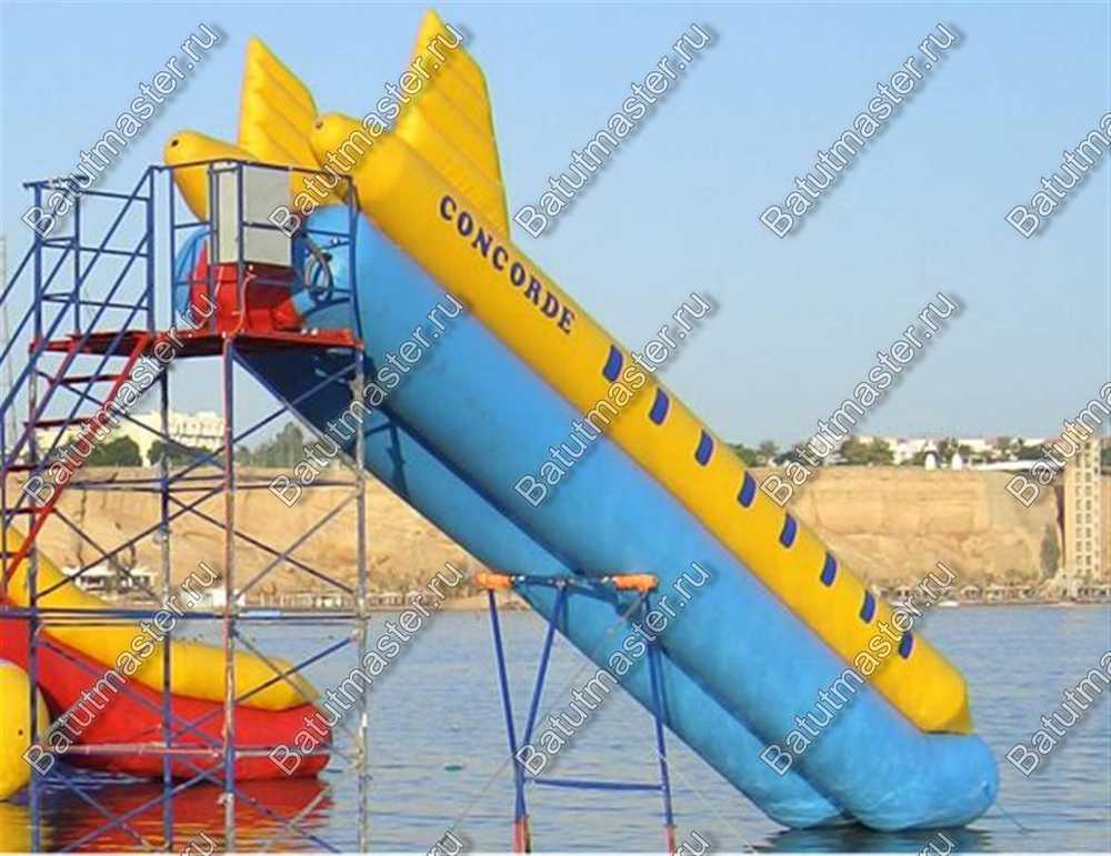 Надувная водная горка "Самолет",8*2,5*6 м