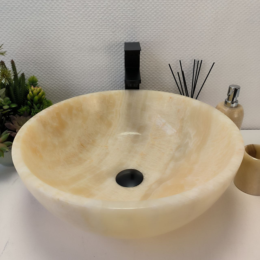 Раковина из оникса Bowl Yellow TinLip BO-63040 45*45*17 39