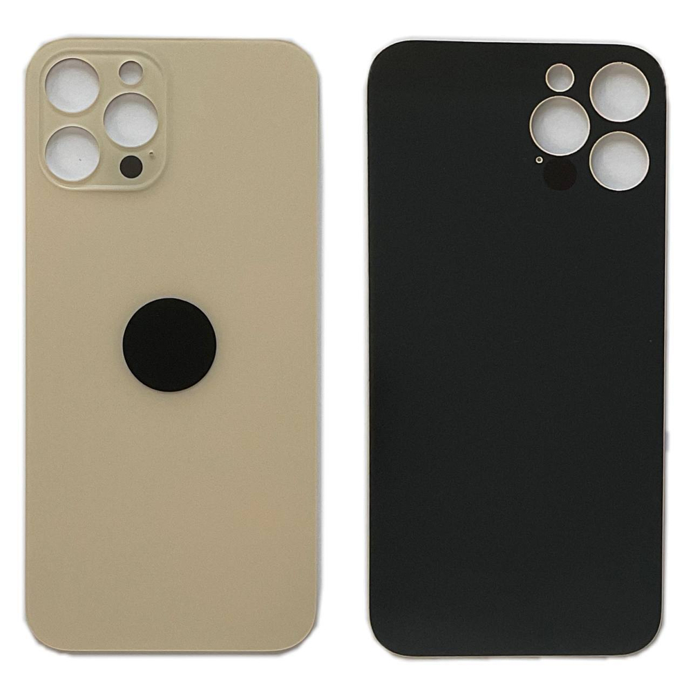 Задняя крышка для Apple iPhone 12 Pro Max Золото (стекло, широкий вырез под камеру)