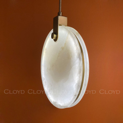 Подвесной светильник Cloyd BOSFOR-A P1 / Ø30 см - алебастр - латунь (арт.11165)