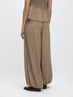 Massimo Dutti Складчатые брюки-саруэль, оливковый