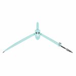 Циркуль BRAUBERG GEOMETRY, 120 мм, пастельно-бирюзовый цвет, защитный колпачок, пластиковый пенал, 210697