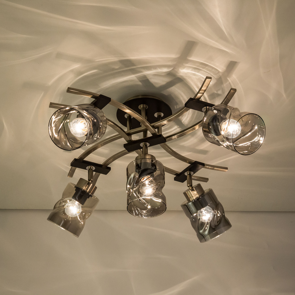 Citilux Мерида CL142155 Люстра с поворотными плафонами Матовый Хром