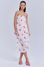 Топ из шифона с принтом «вишни»