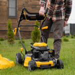 Газонокосилка бензиновая GLD-460SP, 146 куб.см., шир. 46 см,привод,7 уров.,травосб. 50 л// Denzel