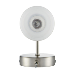 8099/1W COMFI LN26 105 никель/белый металл/стекло Бра Е14 1*40W 220V MAVE