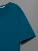 Футболка мужская летняя повседневная однотонная хлопок