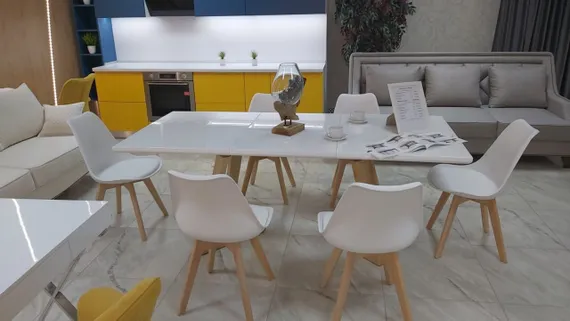 Стол раздвижной Manor, 160-220x90 см, белый лак