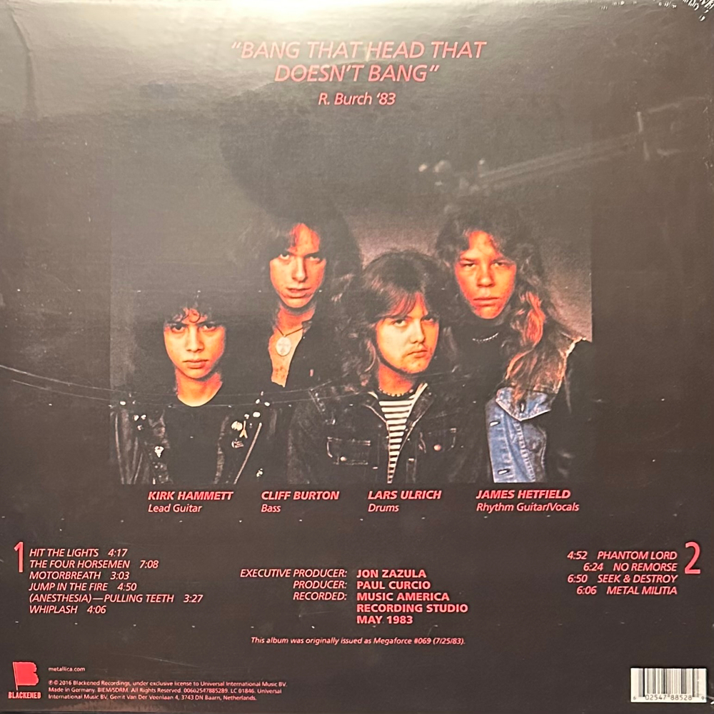 Metallica - Kill 'Em All (Европа 2016г.)