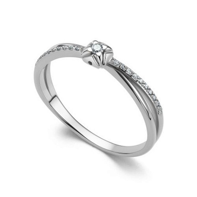 Кольцо из белого золота с бриллиантами 16508-200