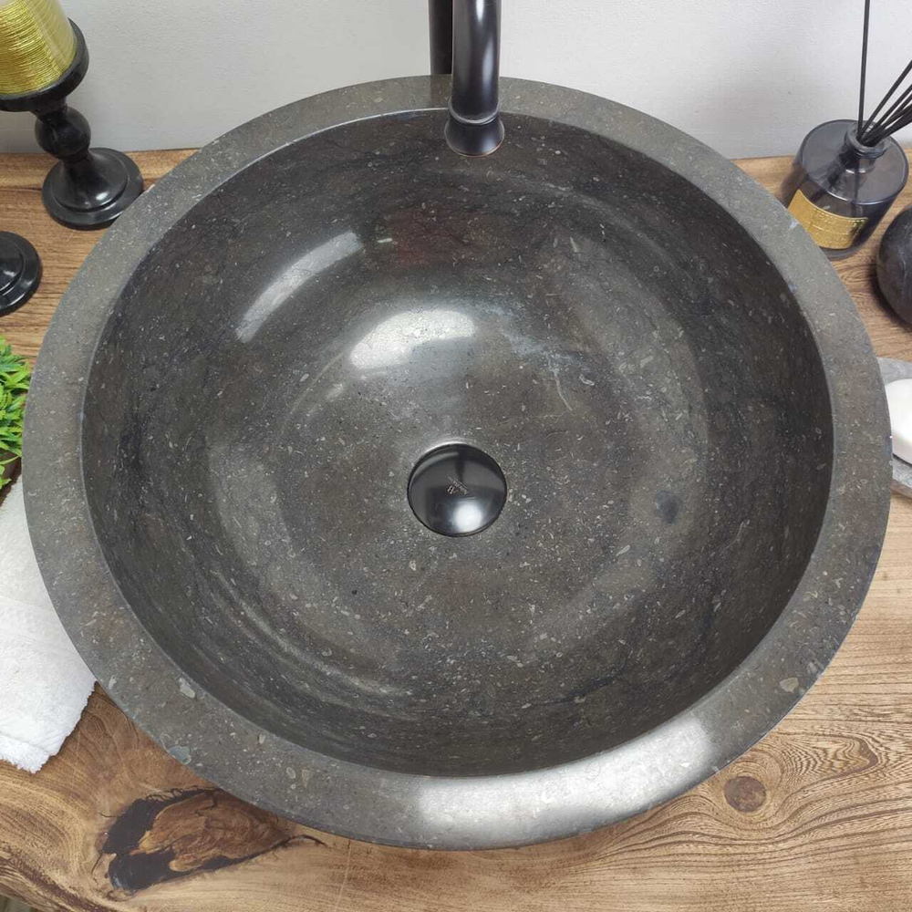 Раковина из мрамора Bowl Black Medium BM-60799 45*45*17