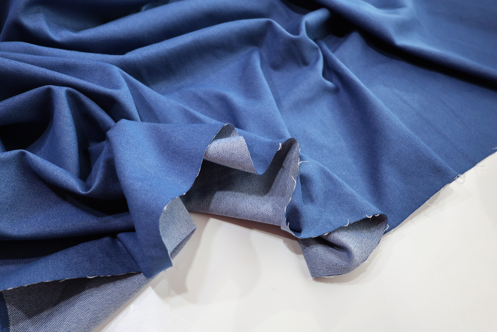 ГОЛУБОЙ - Джинс стрейч (КРВ689 Олеся) (к0 стрела от кромки 10см)