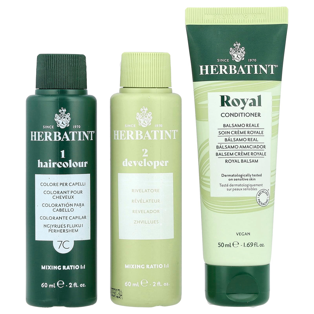Herbatint, 7C, стойкая гель-краска для волос, темный пепельный блондин, 135 мл (4,56 жидк. унции)