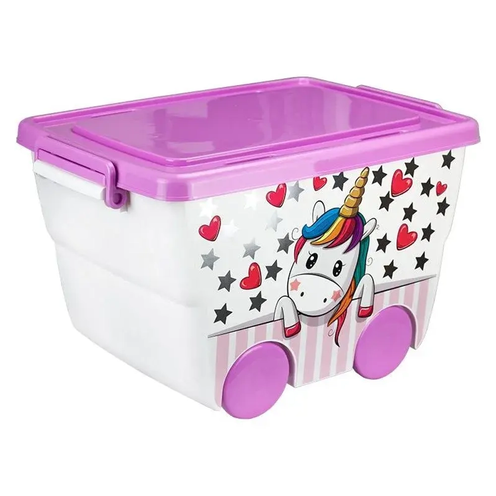 Ящик для игрушек 23л ДЕКО единорог (комплект 6 шт)
