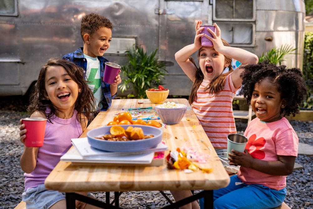 Набор одностенных стаканов Klean Kanteen Kid Cup 10oz (296 мл) Butterflies - 4 шт