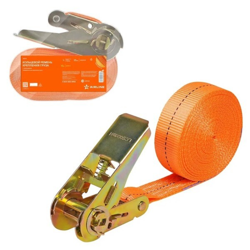 Стяжка груза (10м*25мм) 1 т. с храповым механизмом (кольцевой) (AIRLINE)
