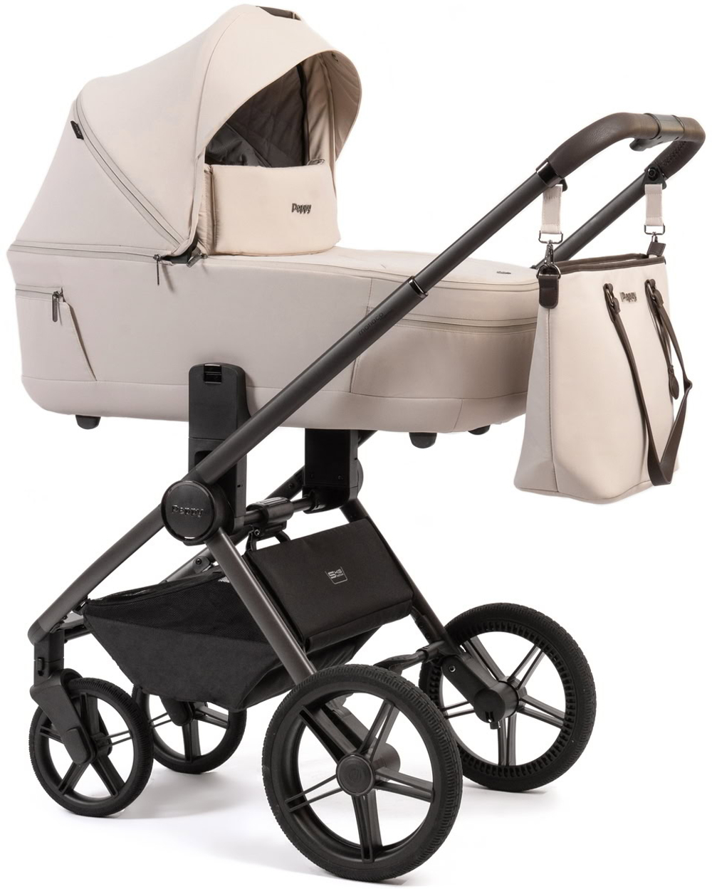 Детская коляска Peppy Monaco Thermo 3 в 1 с автокреслом Rise Milk Beige
