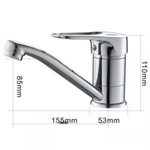 Смеситель для раковины, Frap, корот изл, с картриджем, хром, F4528-2-B