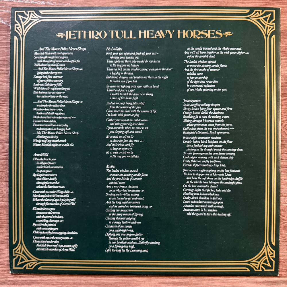 Jethro Tull – Heavy Horses (Голландия 1978г.)Т