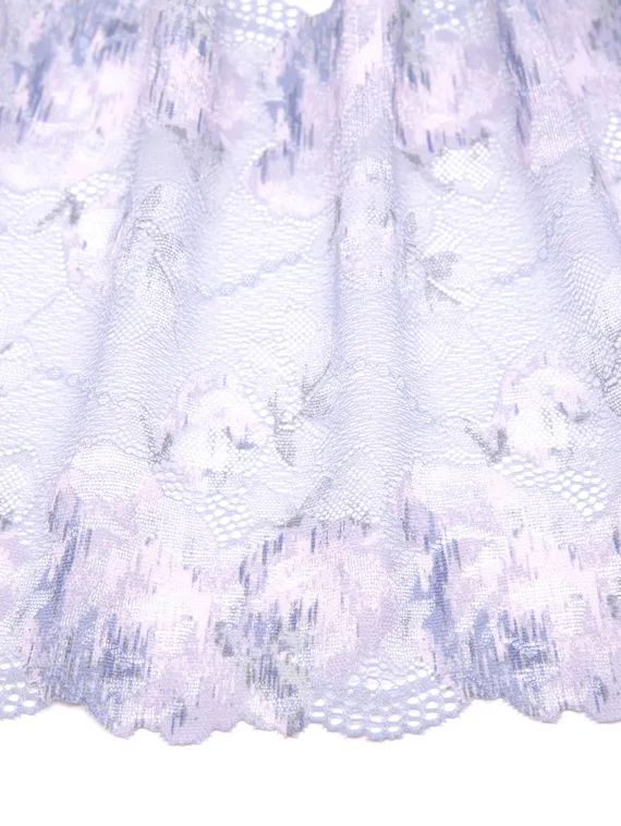 03-254 ОПТ Кружево эластичное 22 см, акварель, лаванда