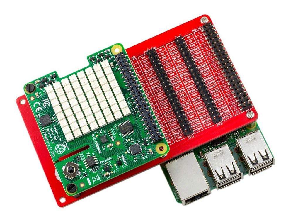 Плата расширения HAT GPIO для Raspberry Pi с кабелем пример 3