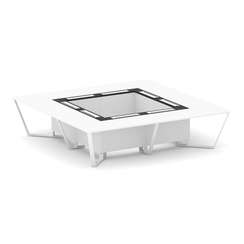 Steel Meet Стол переговорный квадратный KMK-PR.B.SP-16K Белый Бриллиант/Графит Глянец/Металл Белый 3