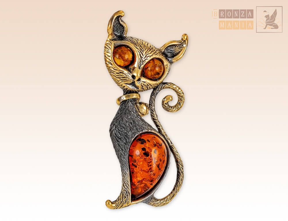 брошь Кошечка