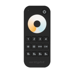 Пульт SMART-R34-MIX Black (4 зоны, 2.4G) (Arlight, IP20 Пластик, 5 лет) 031936