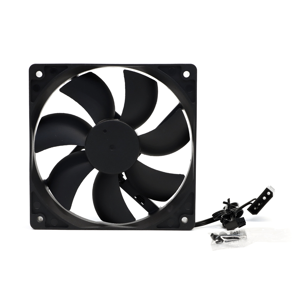 Вентилятор BaseTech V1, 80мм, 2400rpm, 3-pin+Molex, черный, Bulk, 46.2CFM, 22дБ (BT-F80X25-3PB)