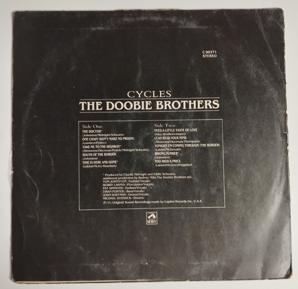 Винтажная виниловая пластинка LP The Doobie Brothers Cycles (Индия 1990)