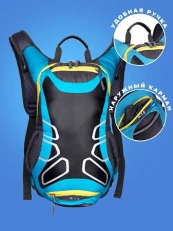 Рюкзак синий маленький спортивный велосипедный мужской жен ультролегкий