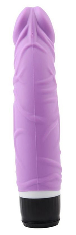 Фиолетовый вибратор-реалистик Thick Realistic Dildo - 19,5 см. (Цвет: фиолетовый)