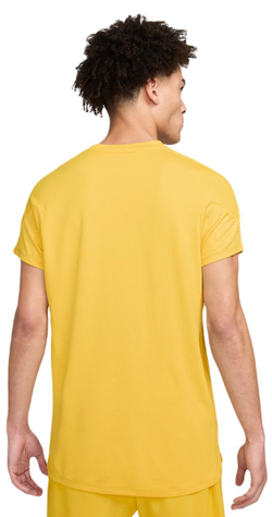 Теннисная футболка Nike Court Dri-Fit Slam RG Tennis Top - vivid sulfur/black - Yellow