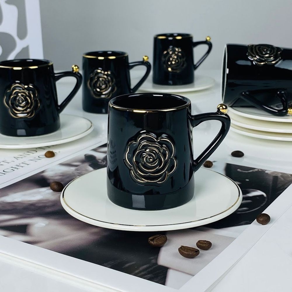 Lenardi 133-456 Кофейный набор 12пр. 95мл в под.уп.(х12)Фарфор