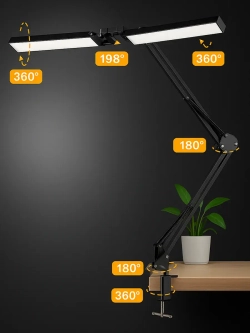 Лампа настольная светодиодная двойная