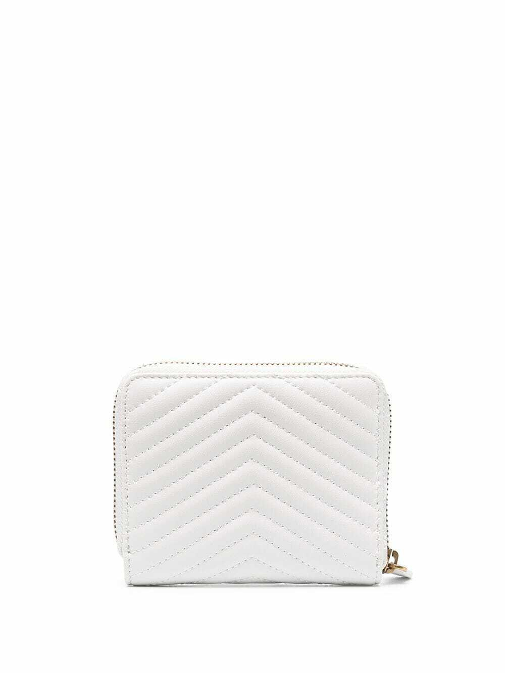 TAYLOR QUILTED WALLET - white