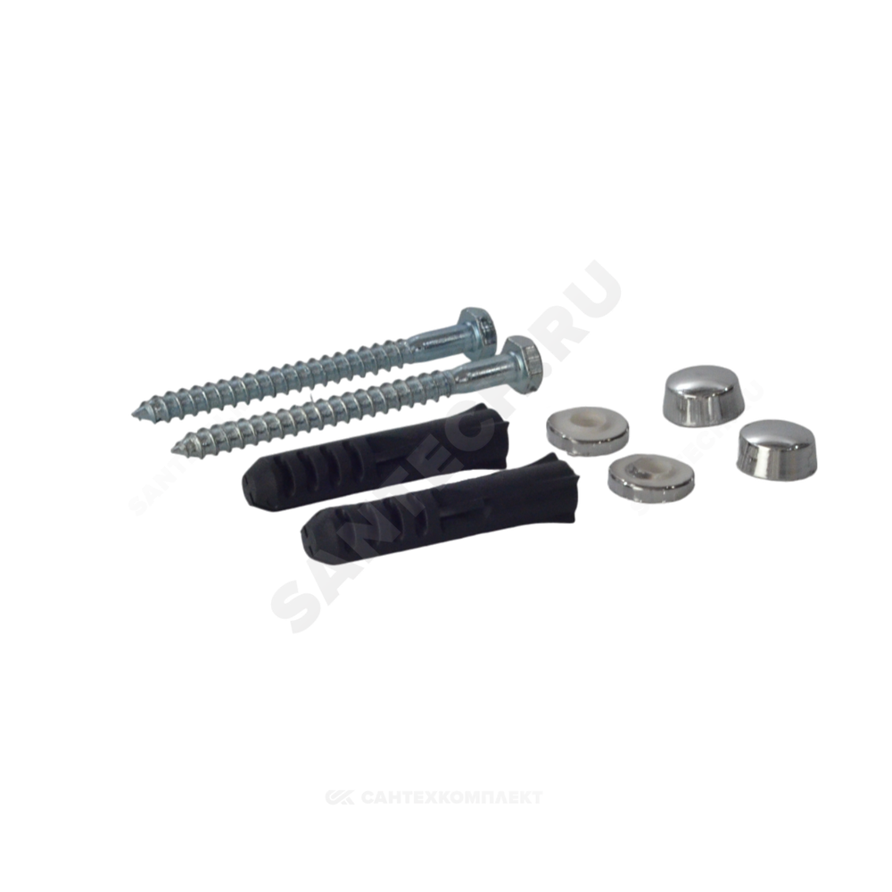 Крепление унитаза к полу D6x70 с шестигранной головкой, колпачки хром Филд-А