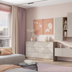 Комод Эмилия КМ-04, Дуб смоки, Айриш