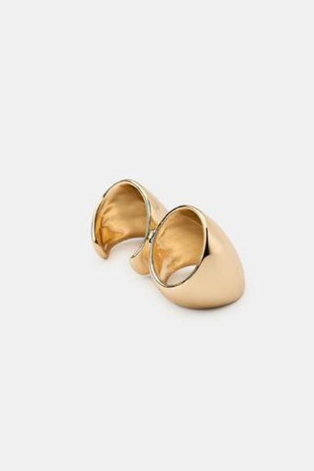 ZARA ДВОЙНОЕ МЕТАЛЛИЧЕСКОЕ КОЛЬЦОИ, ЗОЛОТИСТЫЙ