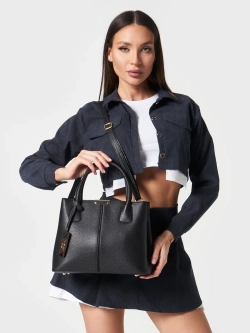 Сумка через плечо кожаная тоут классика средняя