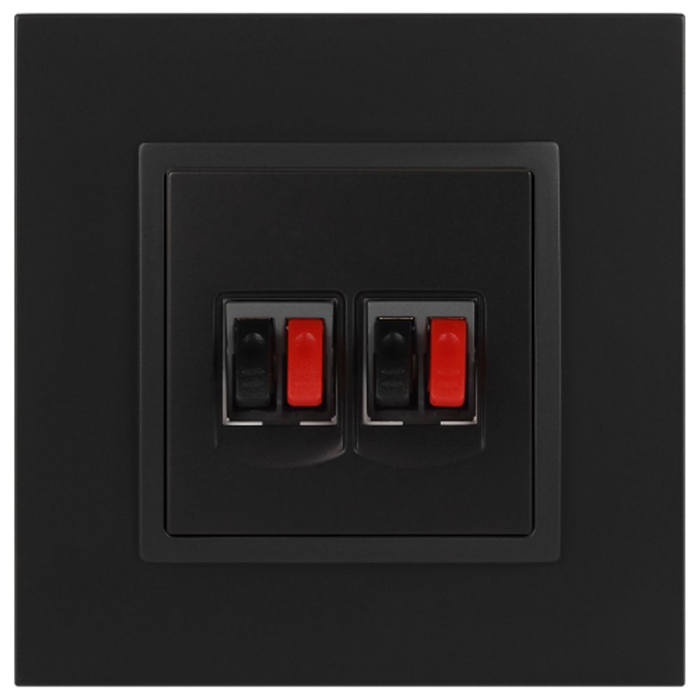 Розетка ЭРА Elegance 14-3112-05 аудио двойная IP20 антрацит