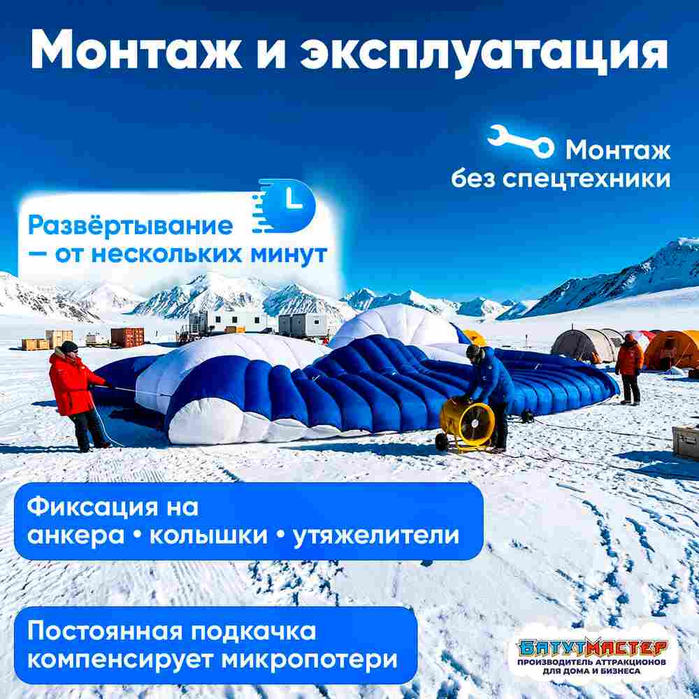 Надувной ангар ПВХ, постоянная подкачка «Арктик Макс», 12×10×5 м