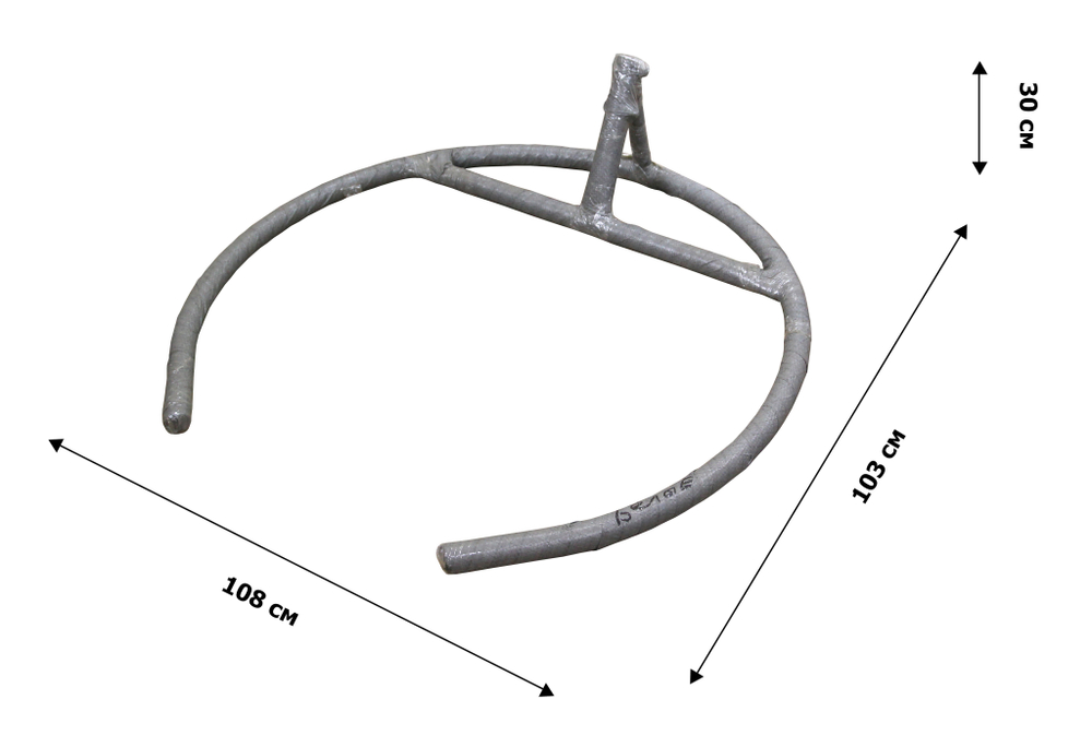 Кресло подвесное Сфера арт.CN600-2024 (стойка+основание.белое.,корзн.белая.,подуш.бирюзовая. 3уп.(М))