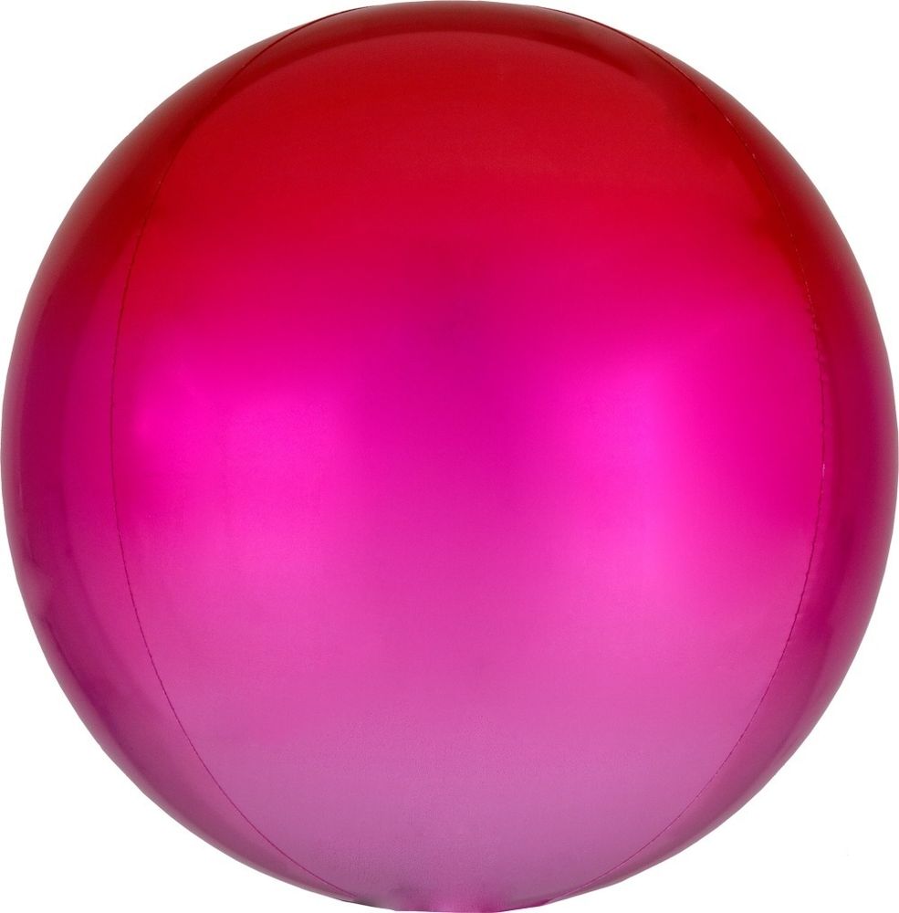 Сфера 3D &quot;Омбре красно-розовый&quot;