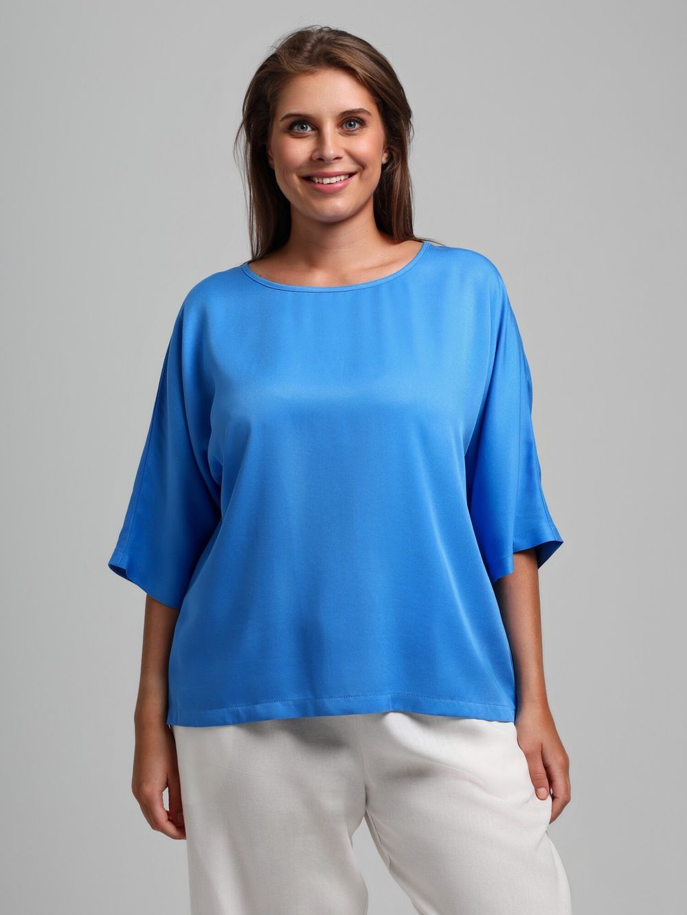 Блузка Летний драйв-2 Виотекс ГОЛУБОЙ