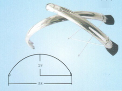 Крылья TRIX 24", комплект переднее/заднее, металлические, с "усами", с брызговиками, хром HD-9