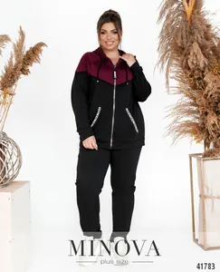Костюм 17-226-черный-марсала Minova