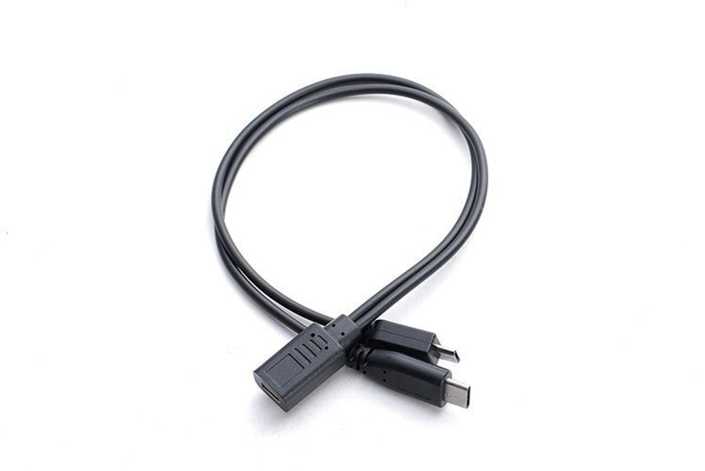 USB type C(f) разветвитель 1 гнездо на 2 штекера type С(m) + micro USB(m)