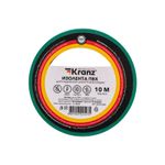 Изолента ПВХ 0,13х15мм, 10м, зеленая KRANZ